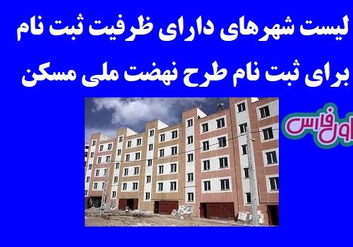 اسامی شهرهای قابل ثبت نام جدید برای نهضت ملی مسکن در ۱۷ استان+شرایط ثبت نام