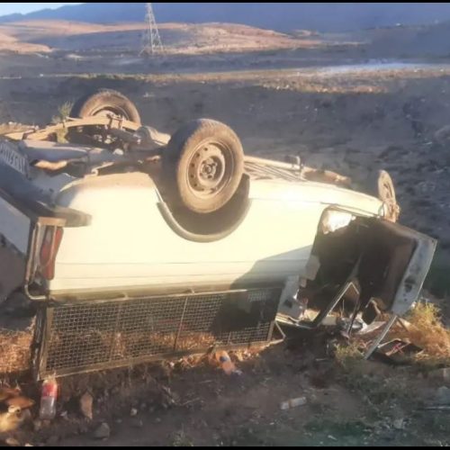 واژگونی مرگبار خودروی وانت پیکان در جاده سیاخ دارنگون شیراز