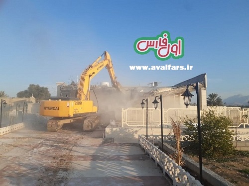 تخریب ۳۰ ویلا در محمد آباد جهرم با حکم قضایی +تصویر