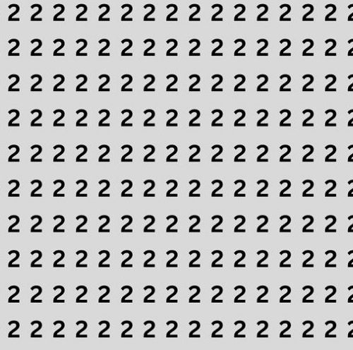 تست بینایی : فقط ۳ ٪ افراد می توانند عدد متفاوت را ۱۵ ثانیه ای پیدا کنند