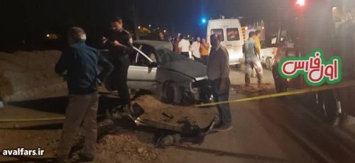 تصادف مرگبار خودرو ۴۰۵ با نیسان آبی در شیراز