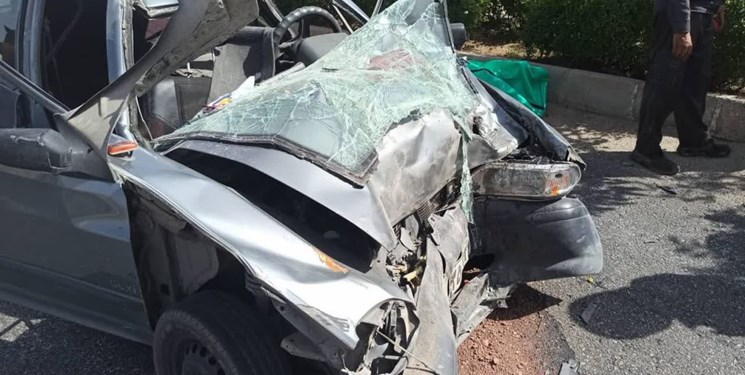 دو کشته و مجروح در تصادف پراید با کامیون بنز در حسینی الهاشمی