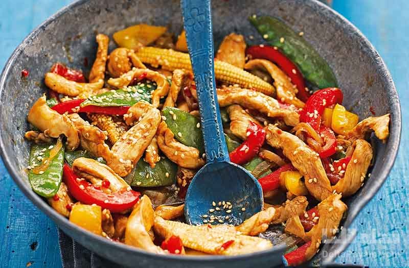 غذای تند و خوشمزه خوراک مرغ مکزیکی نخوردین ؟ +طرز تهیه
