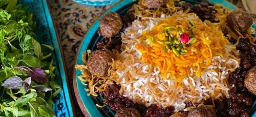 رشته پلو با گوشت قلقلی غذای بسیار خوشمزه مناسب تمام مجالس و مهمانی ها