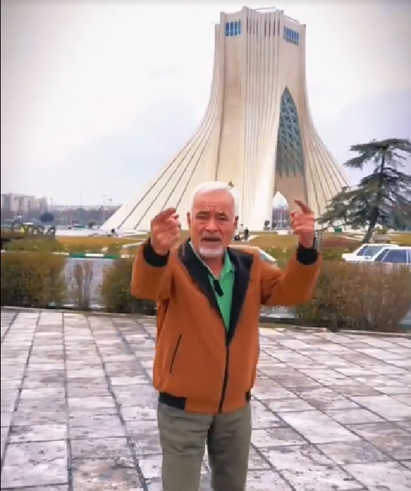 قشقرق صادق بوقی وسط تهران با آهنگ قدیمی آغاسی (+ویدئو)