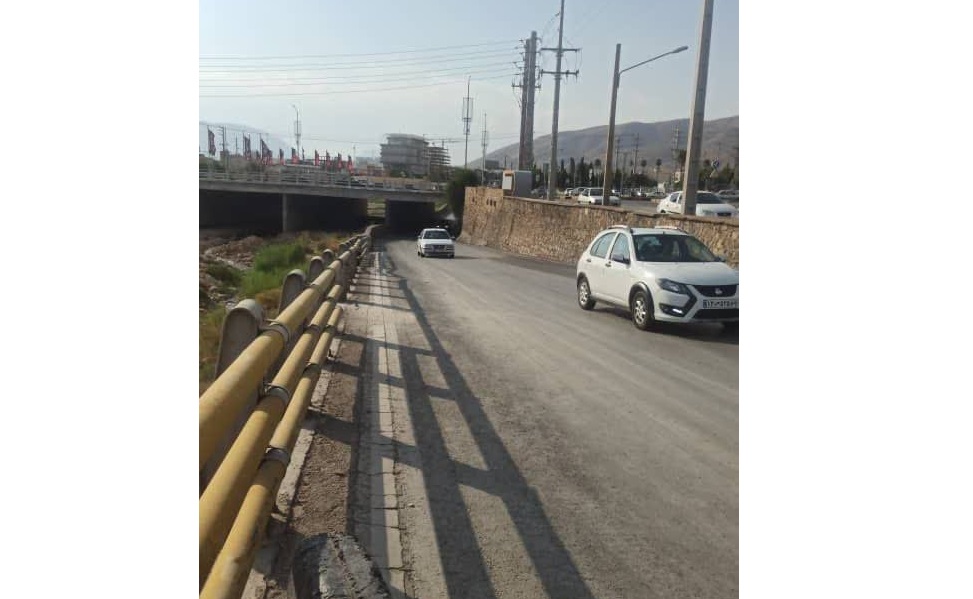 مسیر غرب به شرق کنارگذر رودخانه خشک شیراز بازگشایی شد