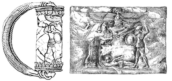 Achaemenid king fighting hoplites Cimmerian Bosphorus intaglio composite