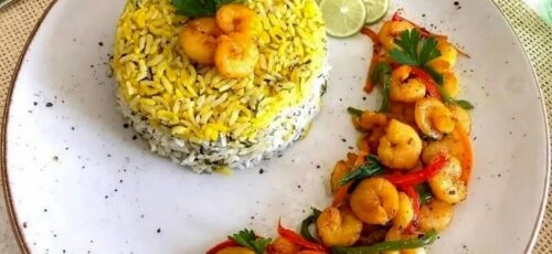 طرز پخت شوید پلو با میگو به روش بوشهری از خوشمزه‌ترین قاطی پلوها