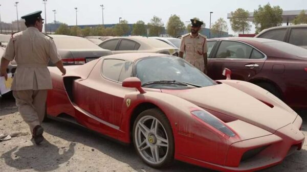 The cemetery of luxury cars and covered in dust Dubai 1