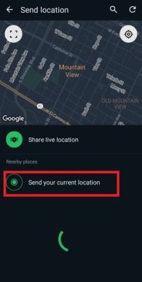 طریقه فرستادن لوکیشن در واتساپ