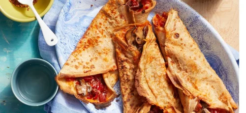 کرپ پیتزایی خوشمزه و لذیذ با یک طرز تهیه فوق العاده آسان