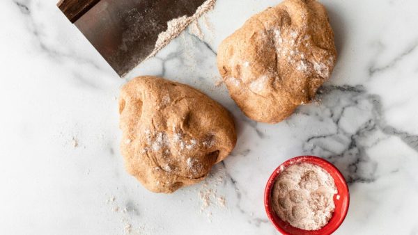 How to make pizza dough with wheat and buckwheat flour 1