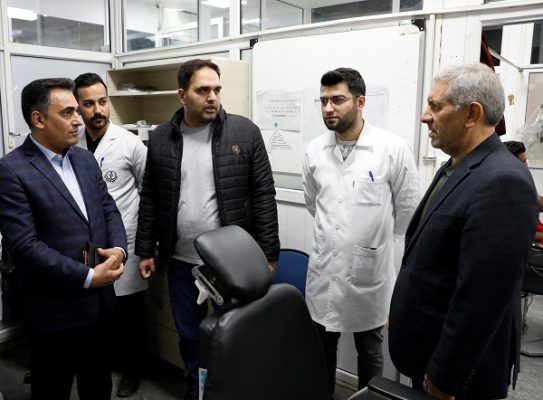 The President of Shiraz University of Medical Sciences made a surprise visit to Khalili Hospital 2