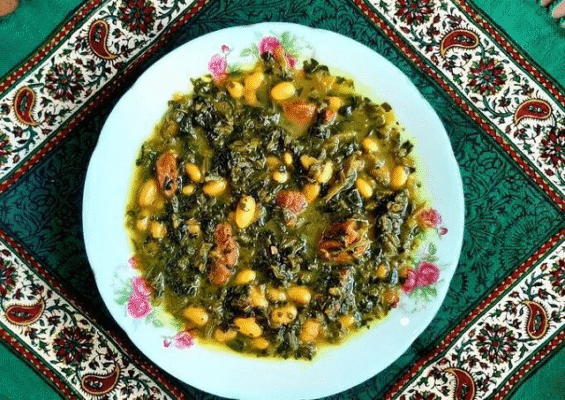 طرز تهیه خورش اسفناج قالی