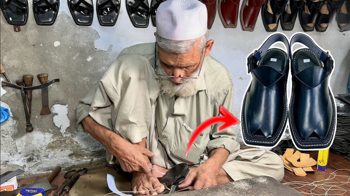 دوخت کفش چرمی توسط کفاش 90 ساله(+فیلم)