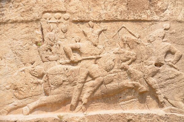 800px Sasanian relief commemorating an equestrian victory by king Bahram II r. AD 276 293 Naqsh e Rostam Iran 48098755203