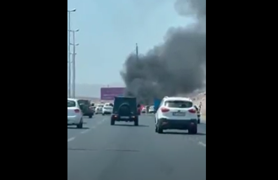 جزغاله شدن ناگهانی خودرو 206 در اتوبان قم تهران