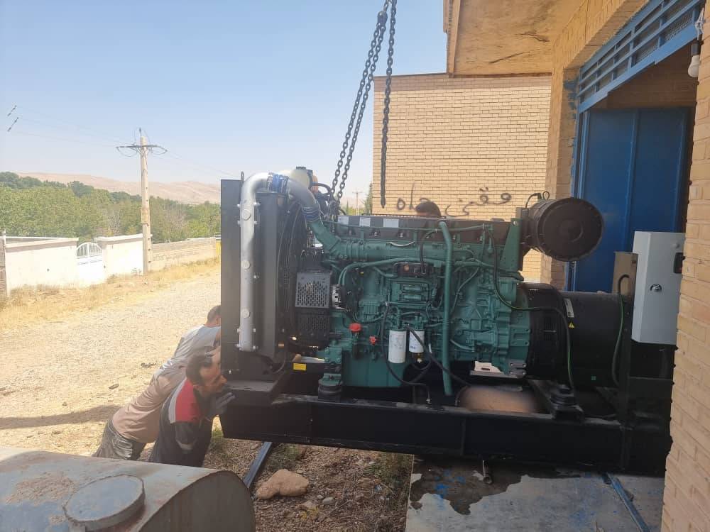 نصب 3 دستگاه دیزل‌ژنراتور در تأسیسات غرب شیراز با هدف پایداری آب در زمان قطعی برق