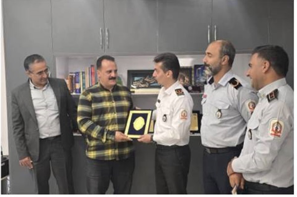 تقدیر سازمان آتش‌نشانی از همکاری سازنده شرکت آب و فاضلاب شیراز