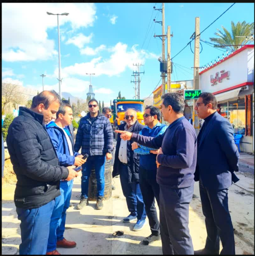 آغاز سنگ‌فرش کردن بلوار بوستان از چهارراه دلگشا تا آرامگاه سعدی در شیراز