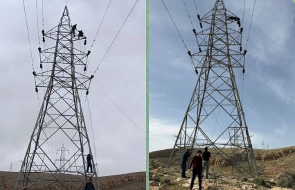 خط ۶۱۰ سعدی–نصر در شرق شیراز تحت شرایط ویژه امنیتی تعمیر و دوباره وارد مدار شد