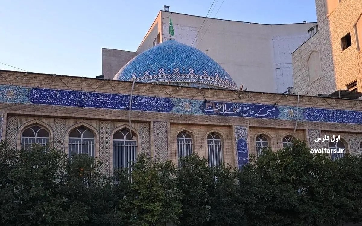 سفر به تاریخ ایران|دورنمای مسجد جامع قصرالدشت شیراز در دوران قاجار