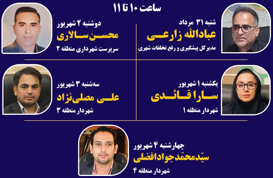 پاسخگویی شهرداران مناطق شیراز و مدیرکل رفع تخلفات شهری در سامانه ۱۳۷+جزئیات