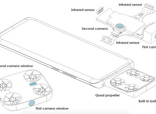 ساخت گوشی مجهز به پهپاد دوربین دار جدا شونده