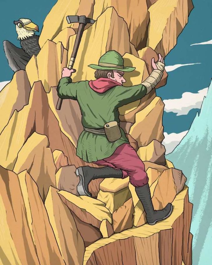 SpotHiddenFaceofManinMountainClimbingPictureOpticalIllusionIQTest1