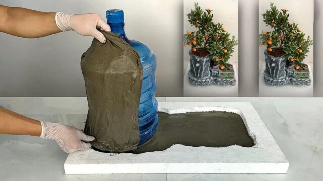طرز درست کردن آکواریوم و گلدان با کمک بطری پلاستیکی کهنه(+ویدئو)