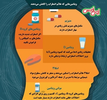 ویتامین‌هایی که علائم اضطراب را کاهش می‌دهند