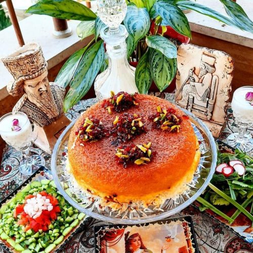 طرز تهیه ته چین شیرازی با مرغ و بادمجان