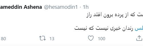 کنایه توئیتری حسام الدین آشنا به مجلس