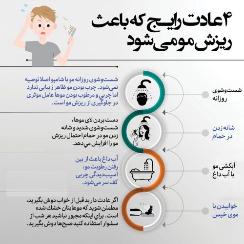 با این ۵ روش آسان از شر ریزش مو خلاص شوید