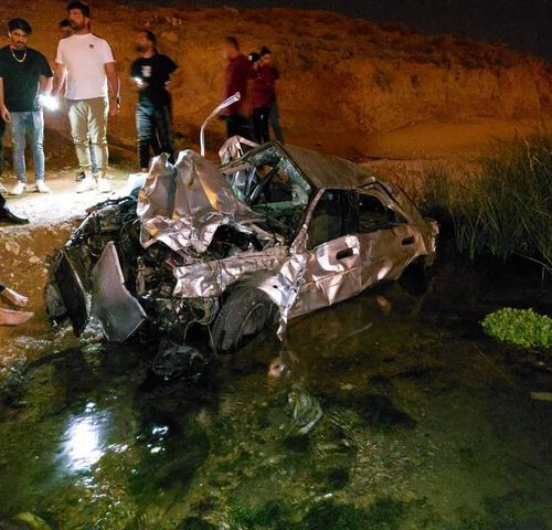 سقوط مرگبار زانتیا به رودخانه در جاده شیراز – صدرا بدلیل نامعلوم  +عکس